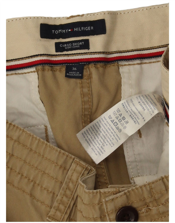 Tommy Hilfiger Herre Cargo Shorts W36 Stor Beige Bomuld