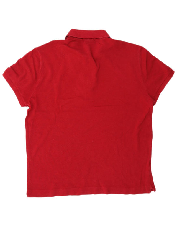 Lacoste Herre Slim Fit Polo Shirt Størrelse 5 Large Rød Bomuld