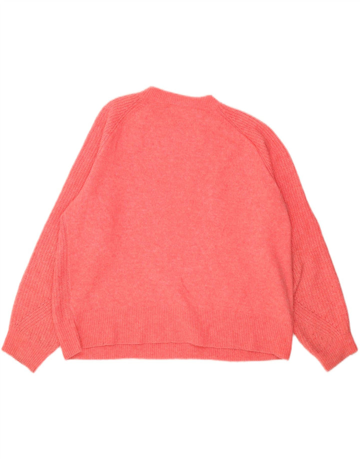 Marks & Spencer Dame Oversized Crew Neck sweater UK 16 Large Pink