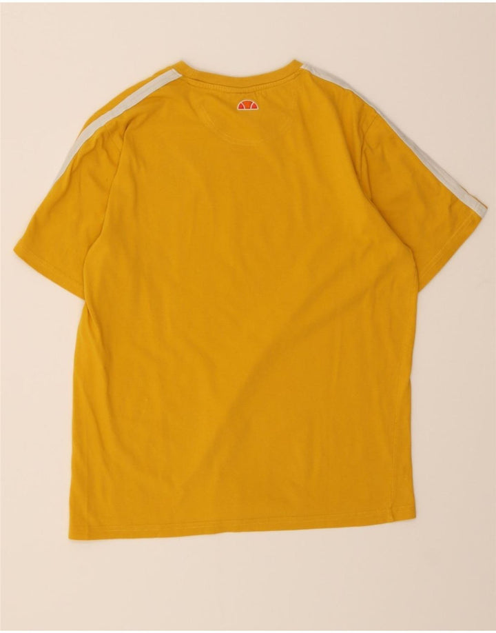 ELLESSE Mens Graphic T-Shirt Top Medium Yellow Cotton Vintage Ellesse and Second-Hand Ellesse from Messina Hembry 