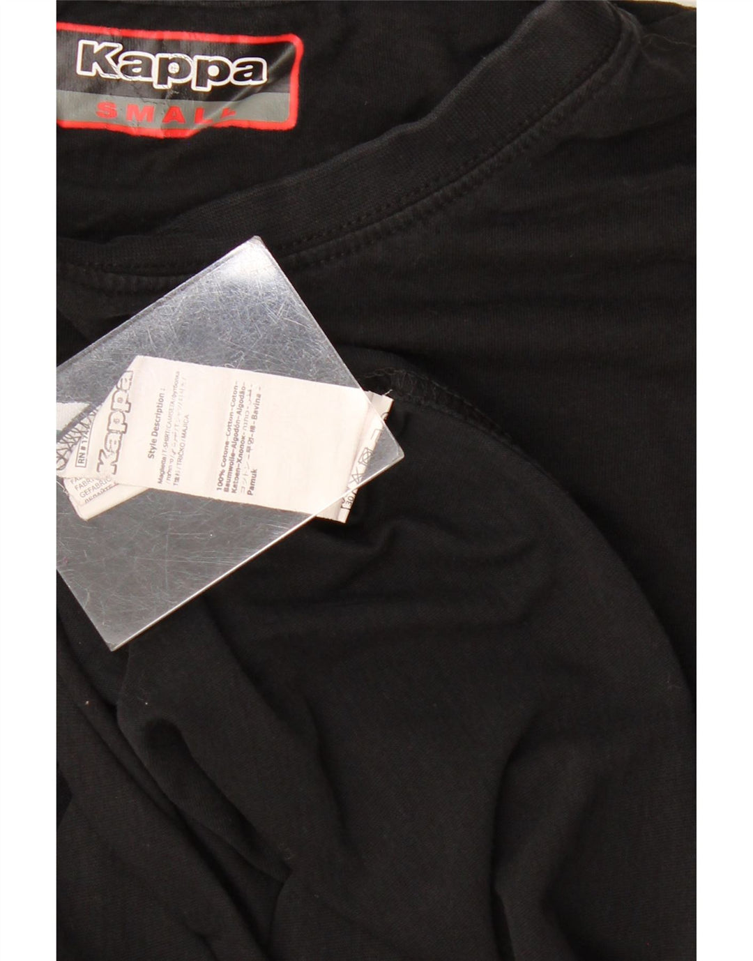 Kappa Herre grafisk T-shirt Top Lille sort bomuld