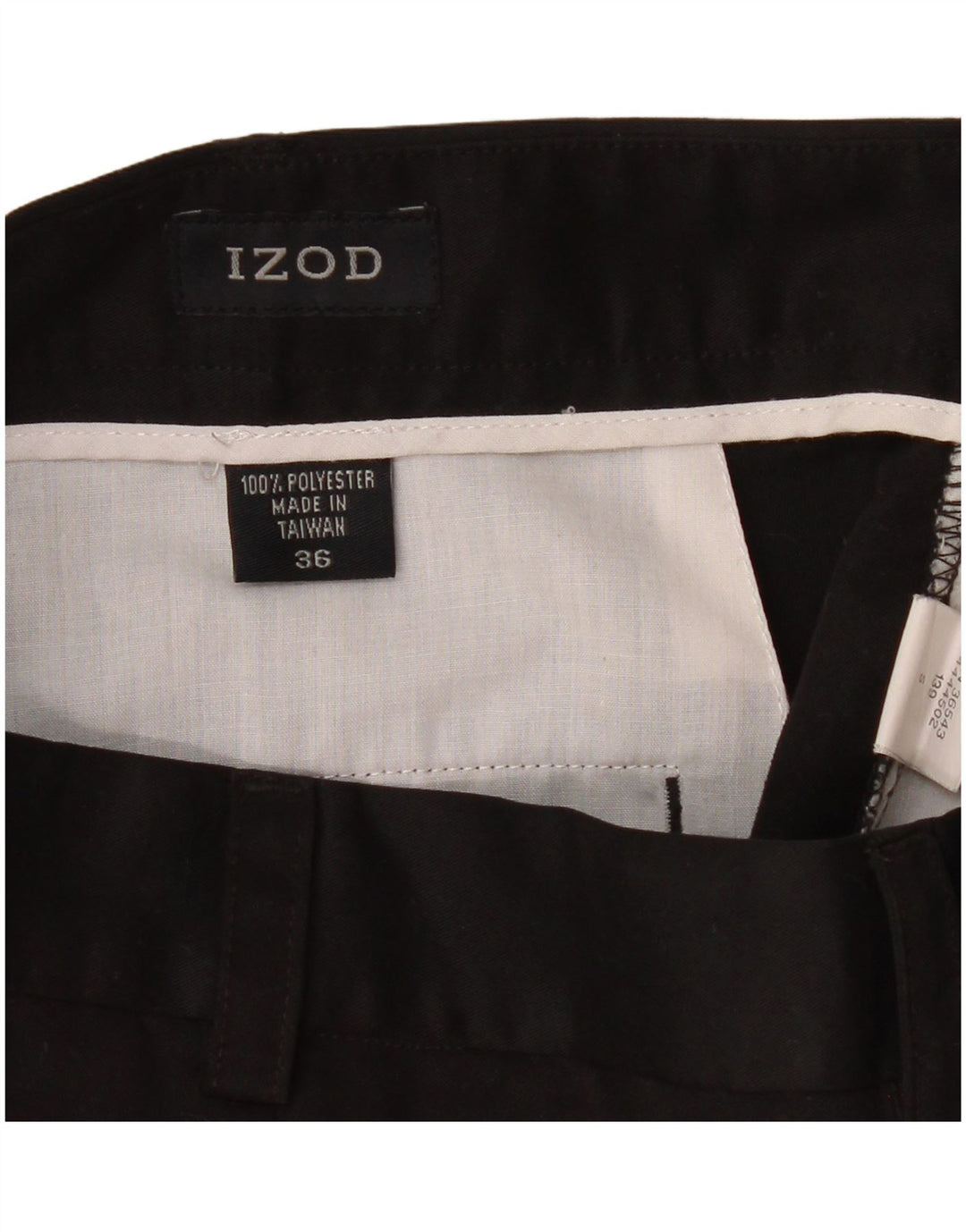 Izod Herre Pegged Chino Shorts W36 Large Black Polyester