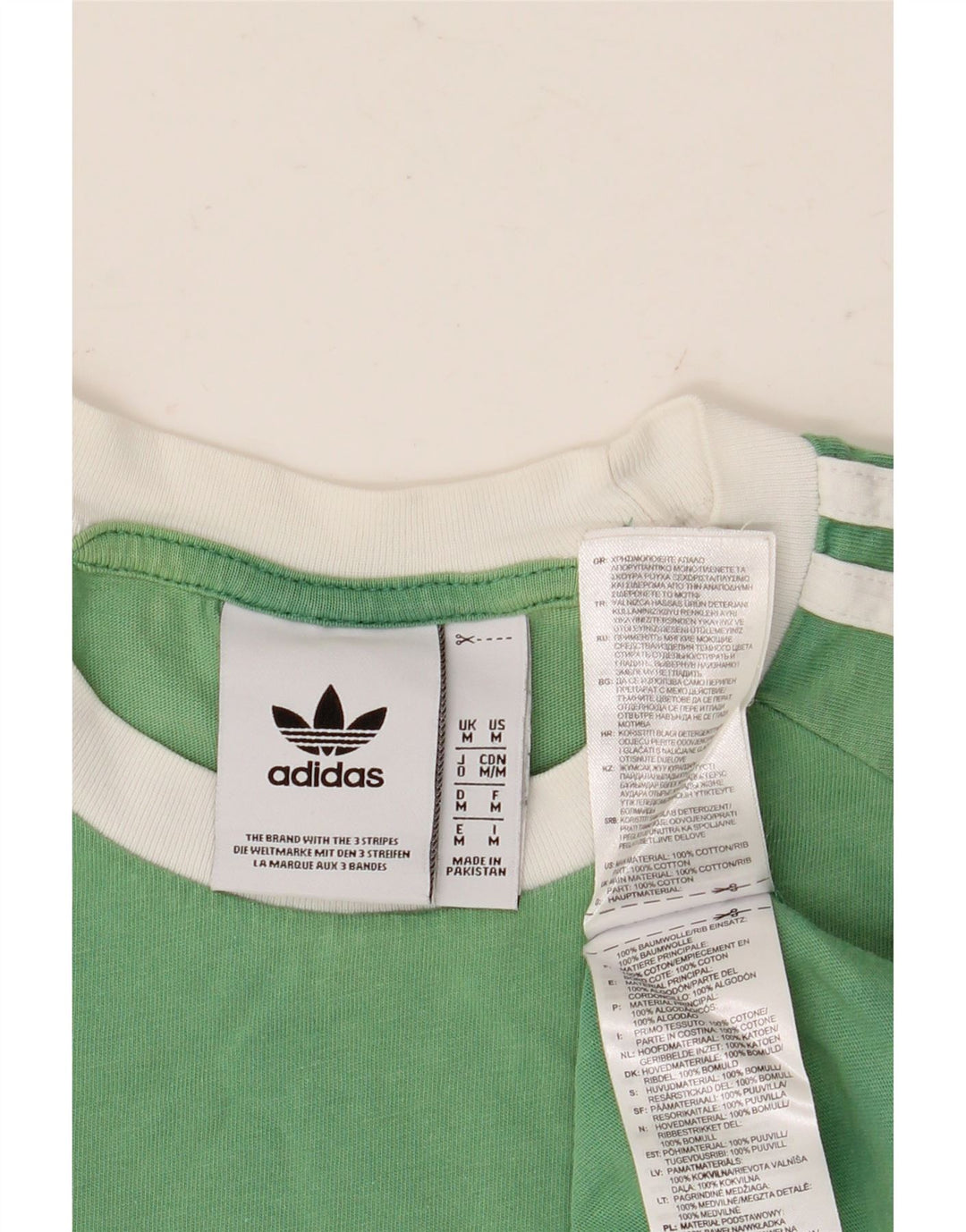 ADIDAS Herre T-Shirt Top Medium Grøn Bomuld