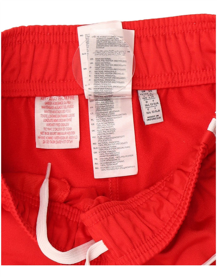 Adidas Drenge Træningsdragt Bukser Joggers 13-14 År Rød Polyester