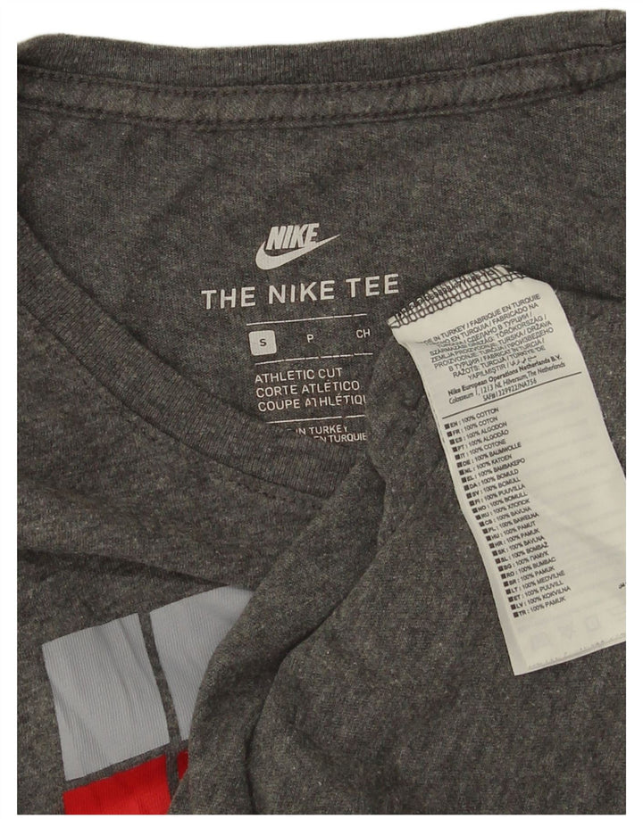 Nike grafisk T-shirt top til kvinder DK 10 Lille grå bomuld