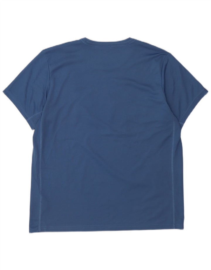 Asics Herre Grafisk T-Shirt Top XL Blå Polyester