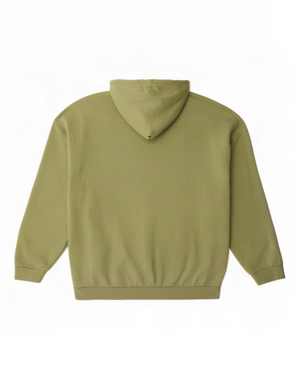 Adidas Dame Grafisk Oversized Hoodie Jumper UK 16 Stor Grøn Bomuld