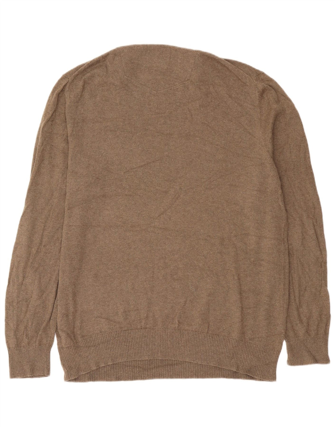 Fedt ansigt til mænd med rund hals sweater XL beige bomuld