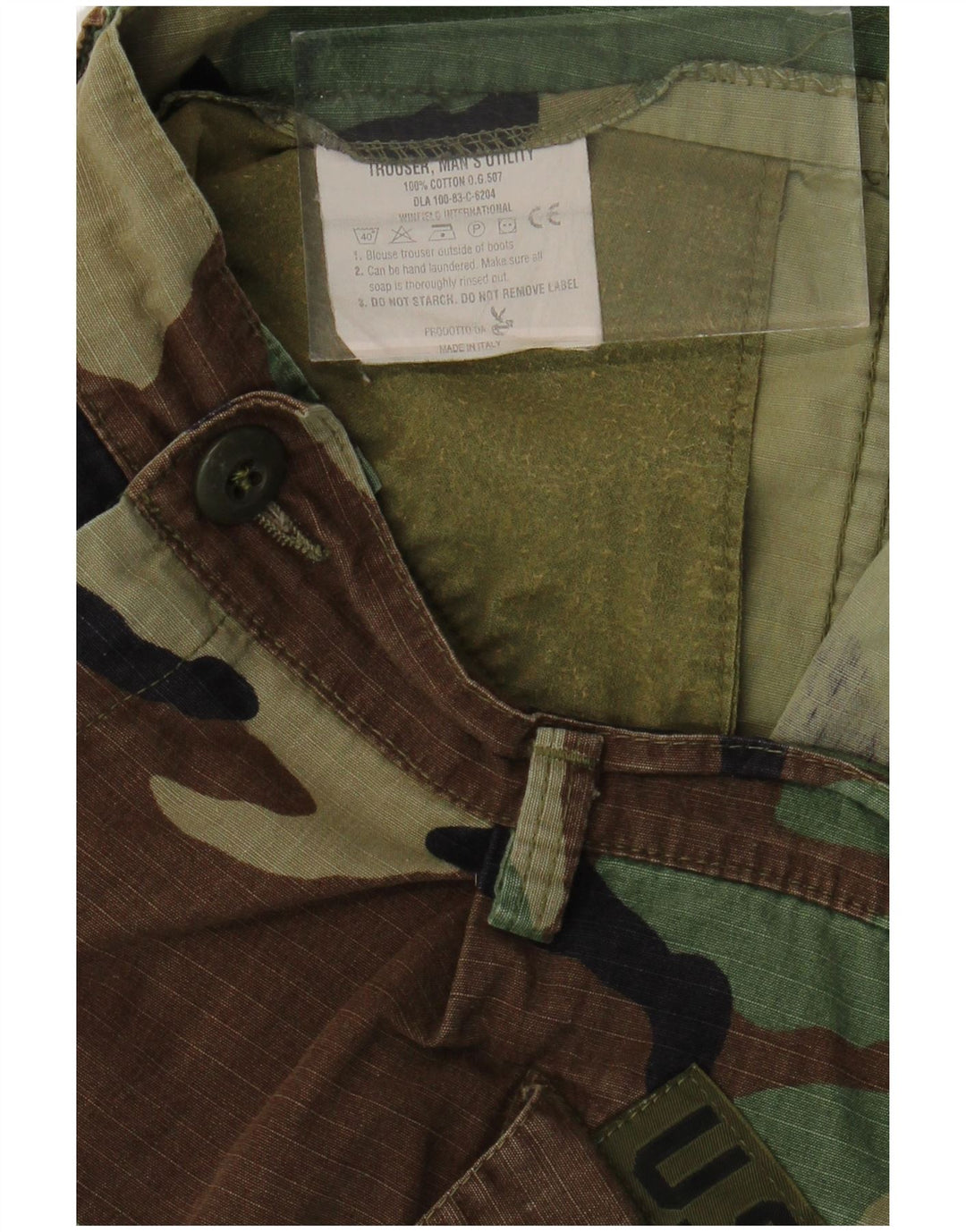 VINTAGE Casual Shorts til mænd W38 XL Khaki Camouflage Bomuld