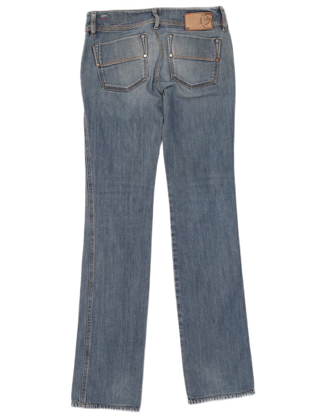 DIESEL Dame Reckfly Straight Jeans W27 L34 Blå Bomuld