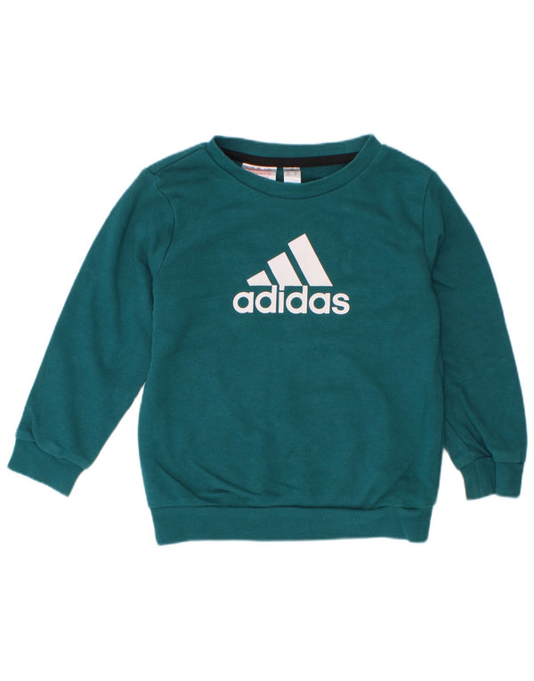 Adidas Boys Graphic Sweatshirt Jumper 3-4 år Grøn Bomuld