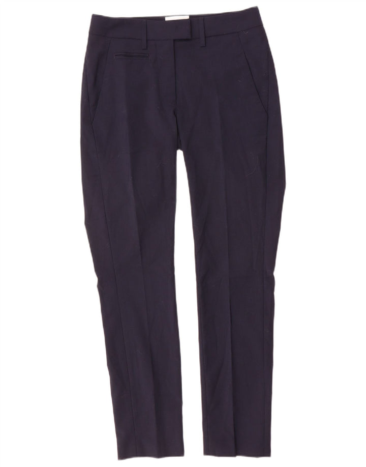 Dondup Dame Slim Suit Bukser W25 L27 Marineblå Polyester