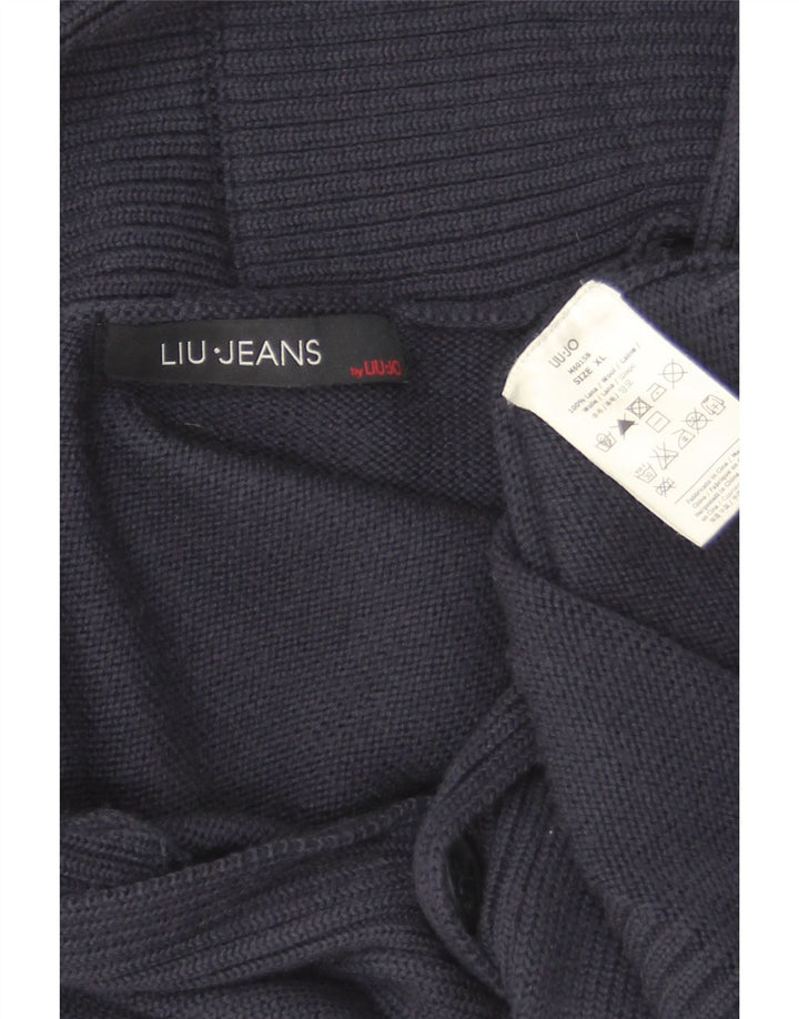 LIU JO Herre cardigan sweater XL marineblå uld