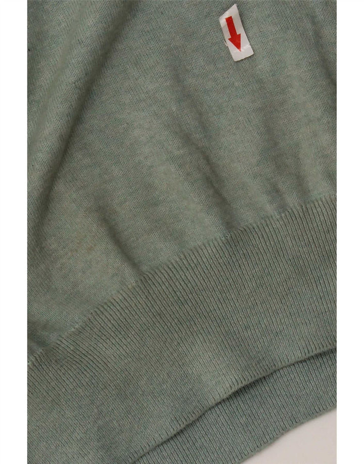 Marks & Spencer Herre Boat Neck Jumper Sweater Medium Grøn Bomuld