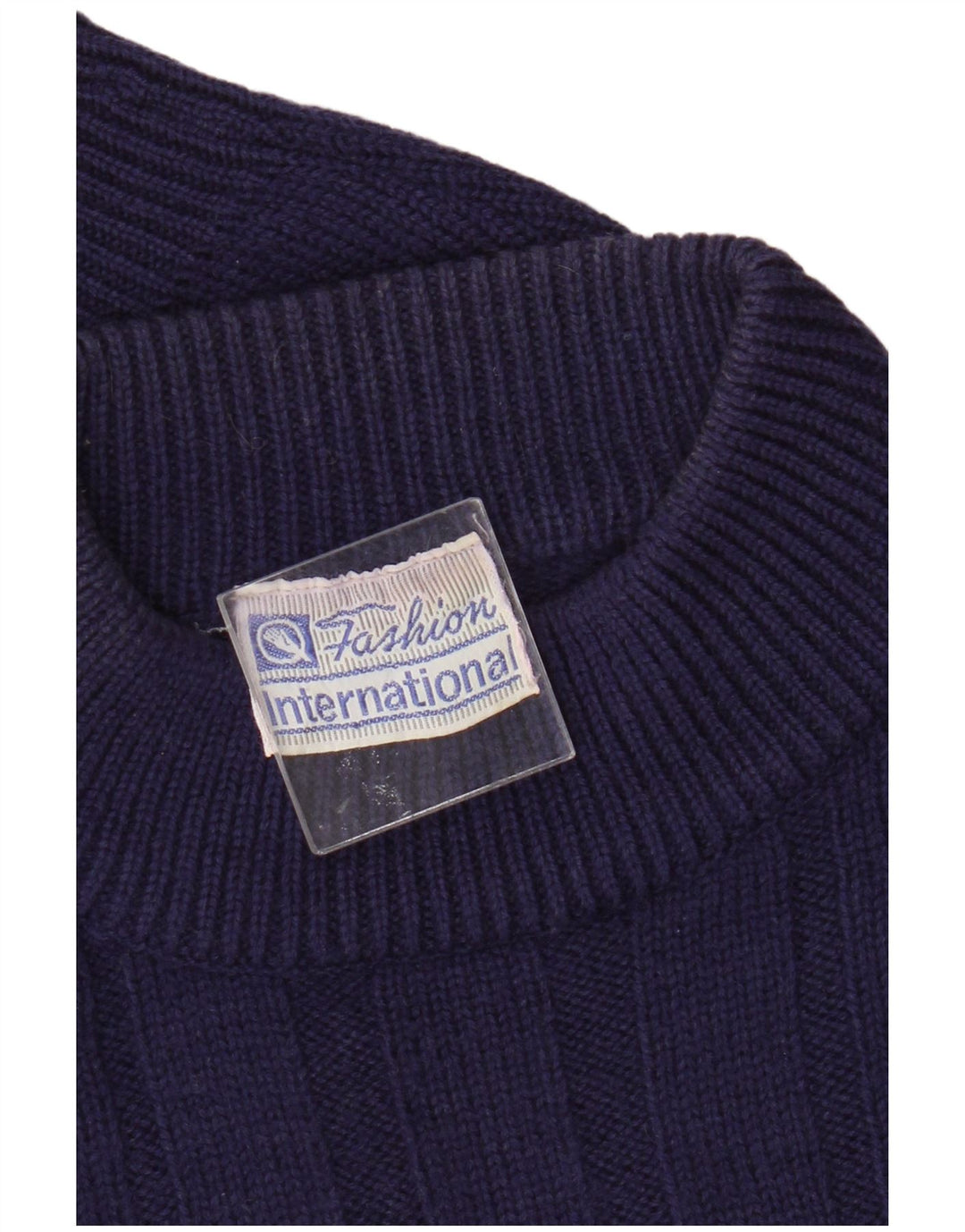 Vintage herre sweater med rund hals EU 52 Stor lilla uld