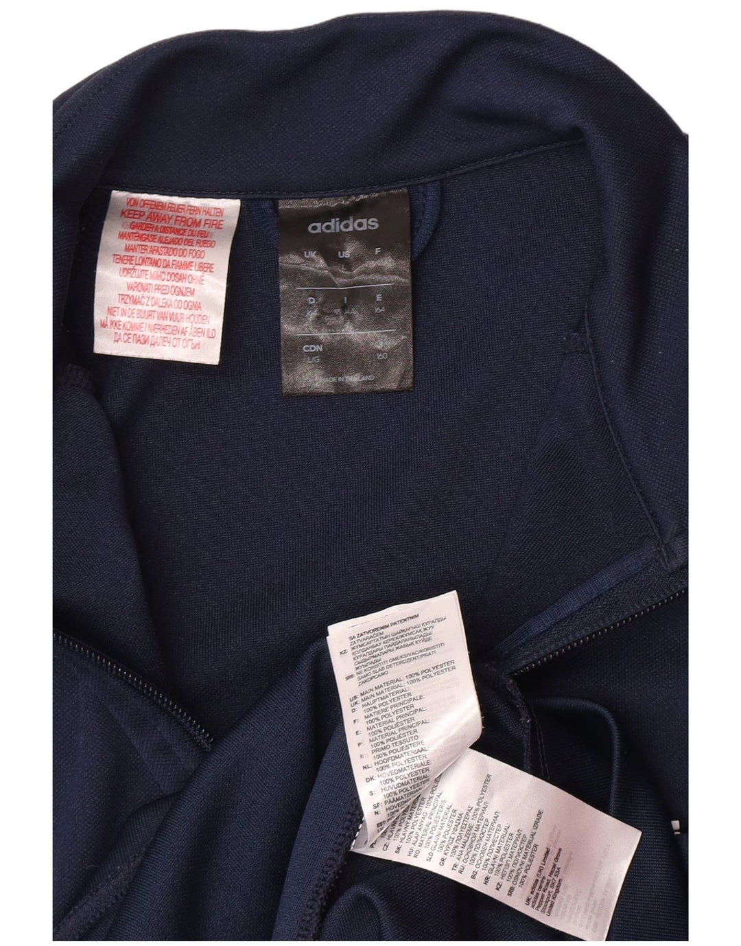 Adidas drenge Climalite træningsdragt topjakke 13-14 år marineblå polyester