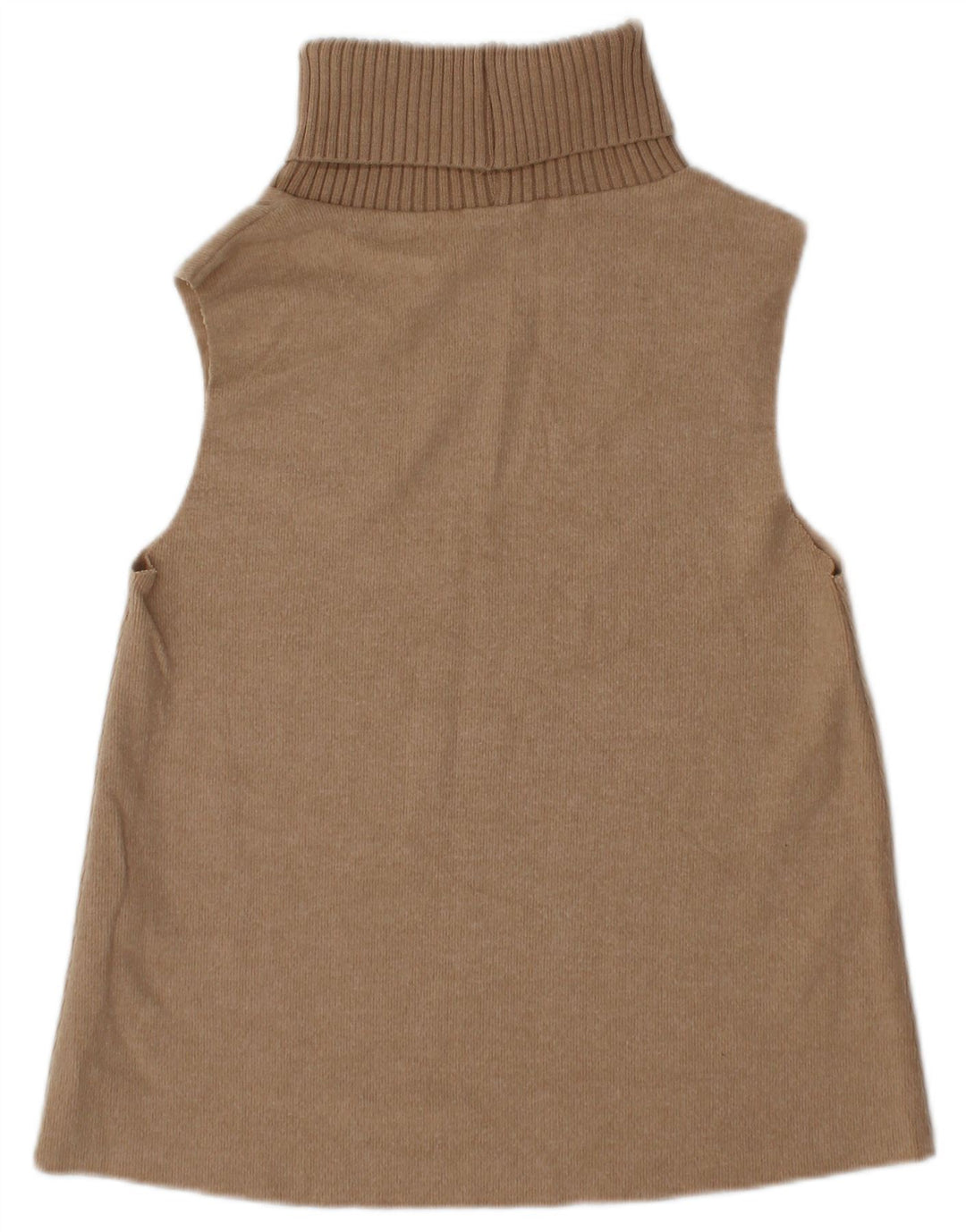 Zara Dame Vest Tank Top UK 10 Lille Brun Bomuld