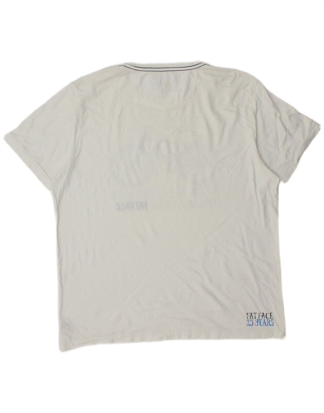 Fat Face Herre Grafisk T-Shirt Top Stor Hvid Bomuld