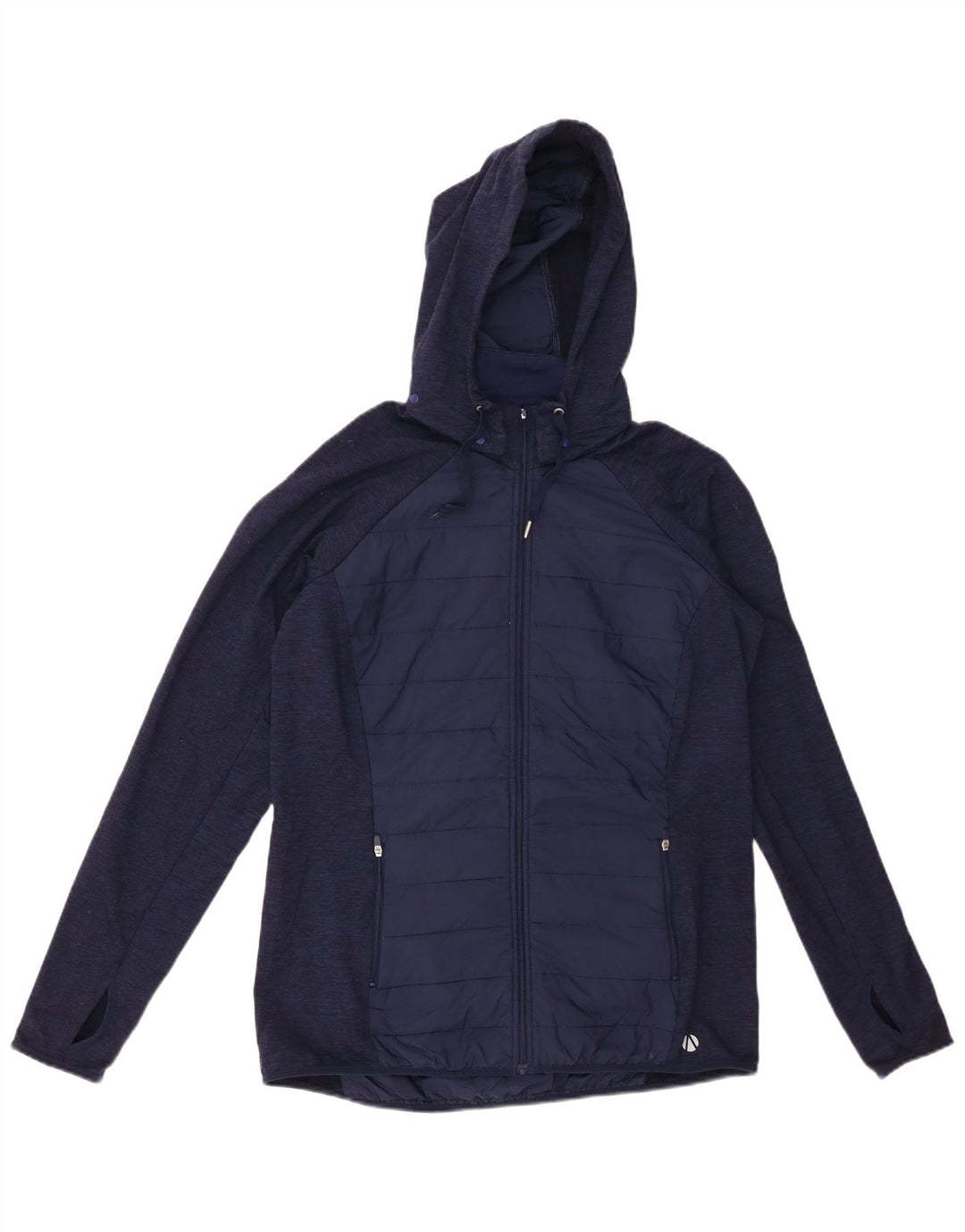 MARKS & SPENCER Træningsdragt med hætte til kvinder, topjakke UK 14 Medium Navy Blue