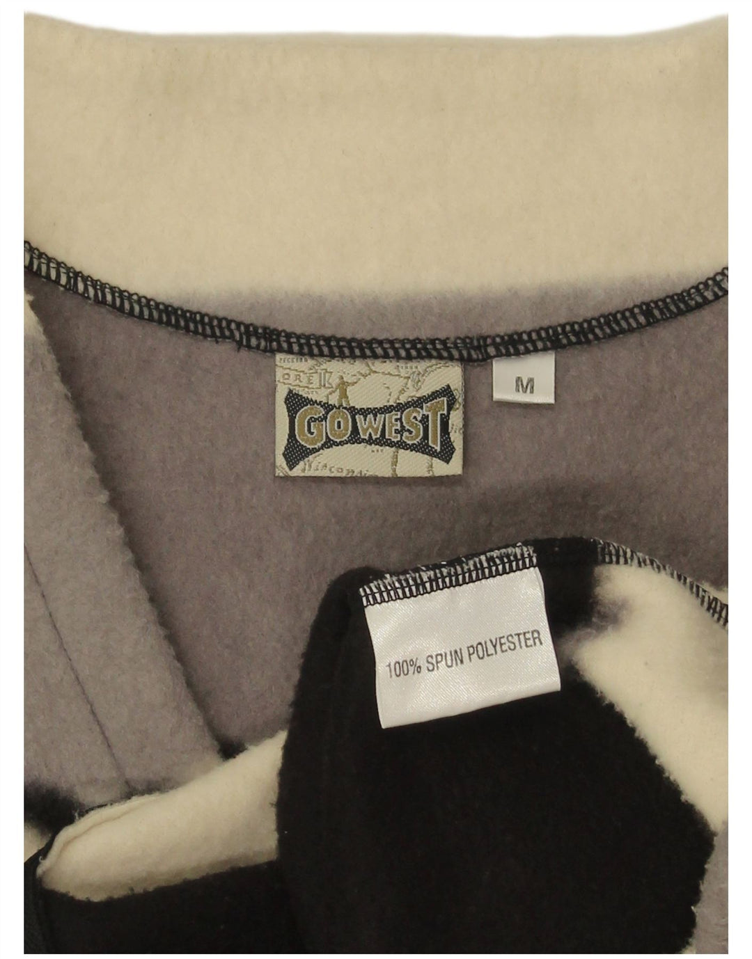 GOWEST Womens Graphic Fleece Gilet UK 14 Medium Multicoloured Striped