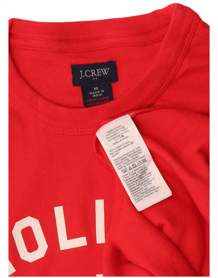 J. Crew Herre Grafisk Top Langærmet Medium Rød Bomuld