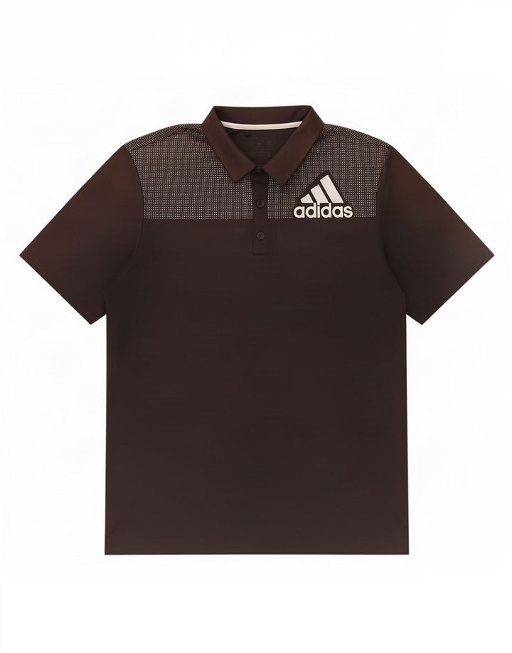 Adidas Poloshirt til mænd Medium Sort Colourblock Polyester