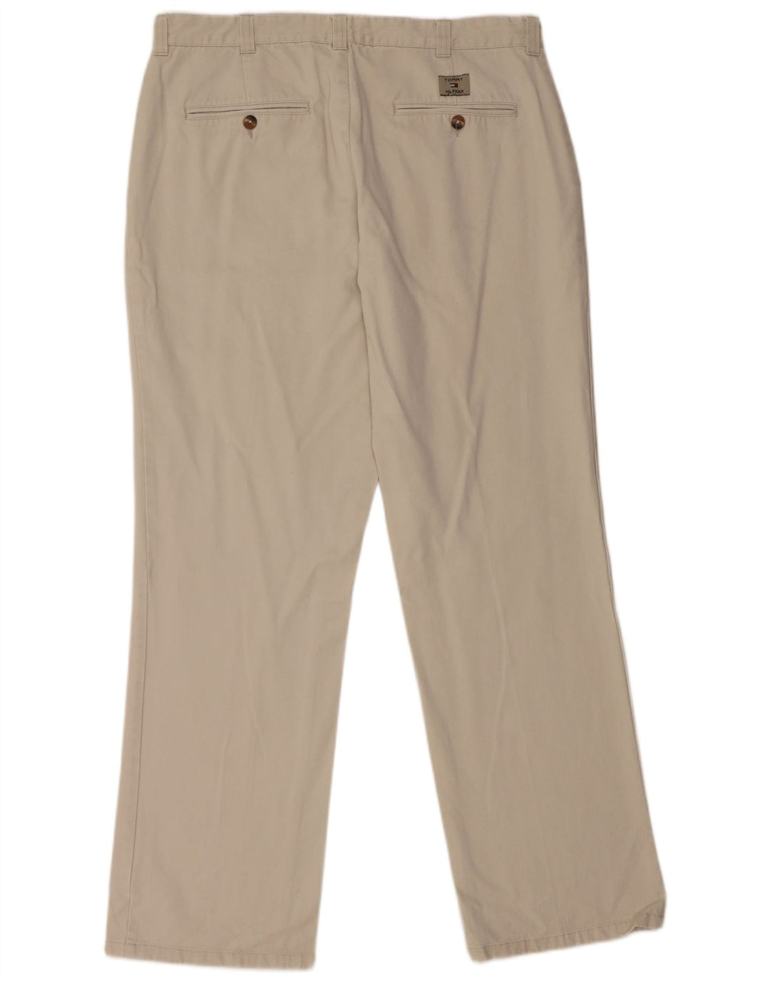 TOMMY HILFIGER Straight Chino-bukser til mænd W36 L32 Beige Bomuld