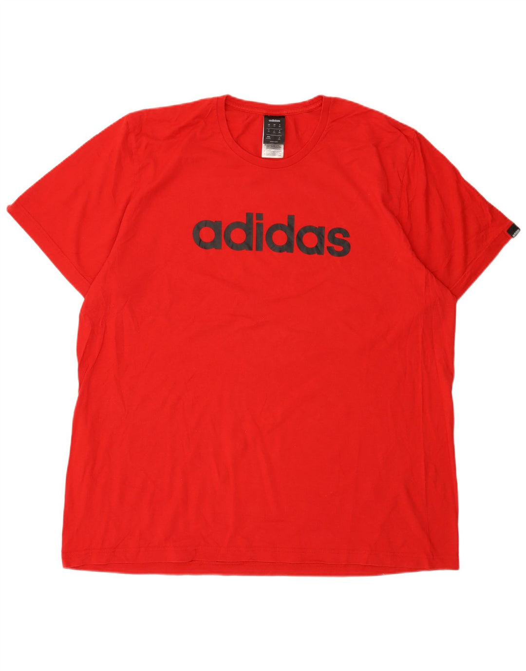 Adidas Herre Grafisk T-Shirt Top 2XL Rød Bomuld