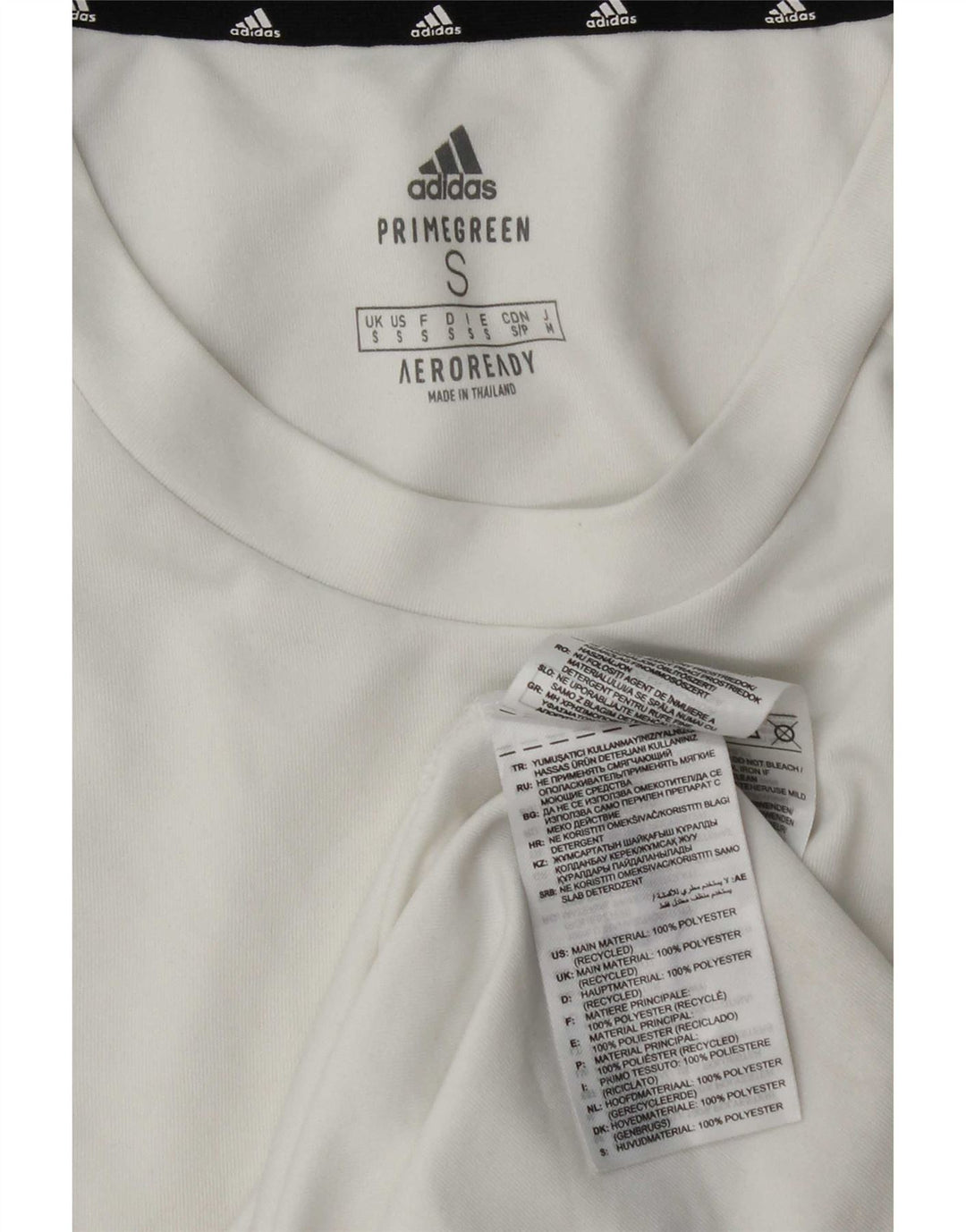 Adidas Herre Aeroready T-Shirt Top Lille hvid Colourblock Polyester