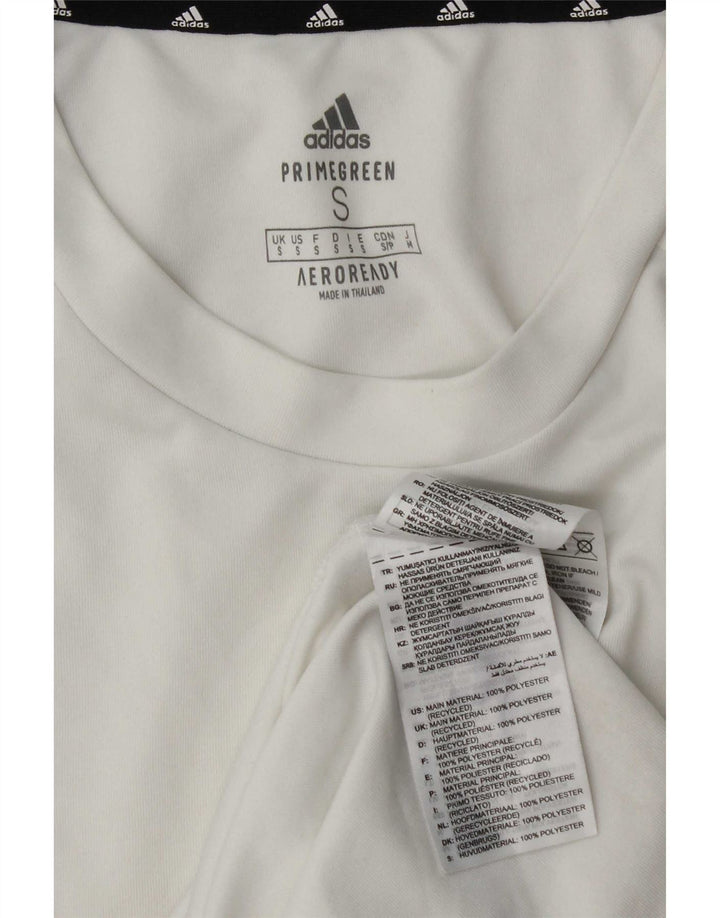 Adidas Herre Aeroready T-Shirt Top Lille hvid Colourblock Polyester