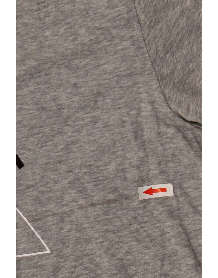 Nike grafisk T-shirt top til mænd, stor grå bomuld