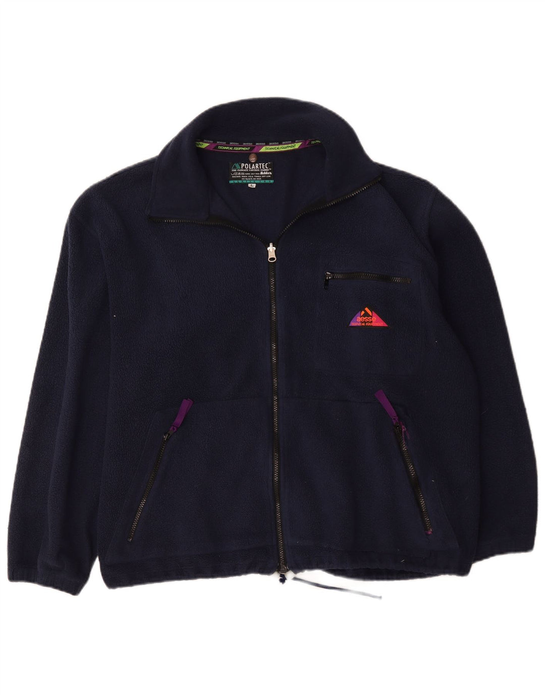 Aesse Herre Fleecejakke UK 40 Large Navy Blue Polyester