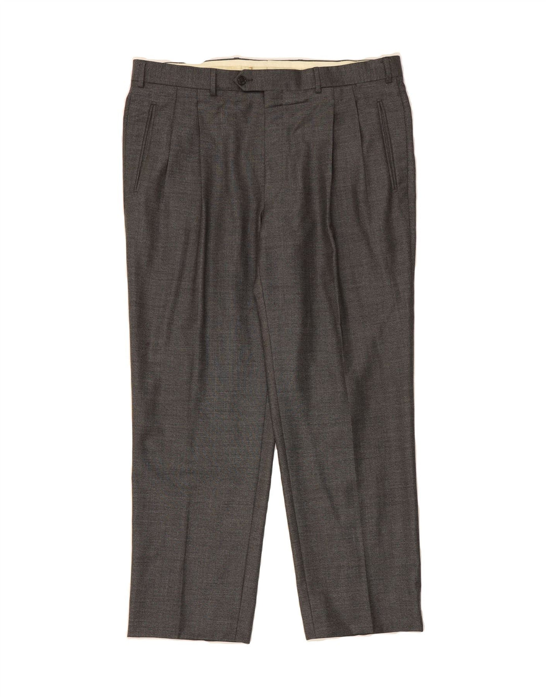 TRUSSARDI Mens 2 Piece Suit IT 56 3XL W38 L29 Grey Wool Vintage Trussardi and Second-Hand Trussardi from Messina Hembry 