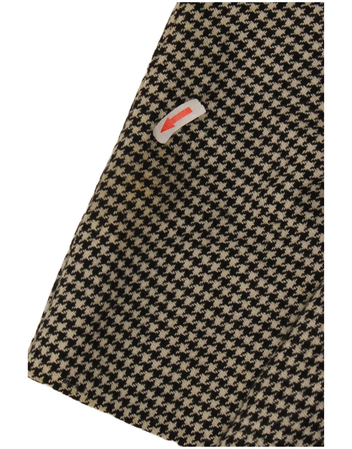 Marks & Spencer Herre lang blazerjakke UK 40 Medium Black Houndstooth