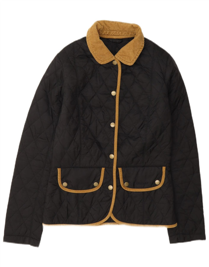Barbour Quiltet jakke til kvinder UK 6 XS Grå Colourblock Polyamid