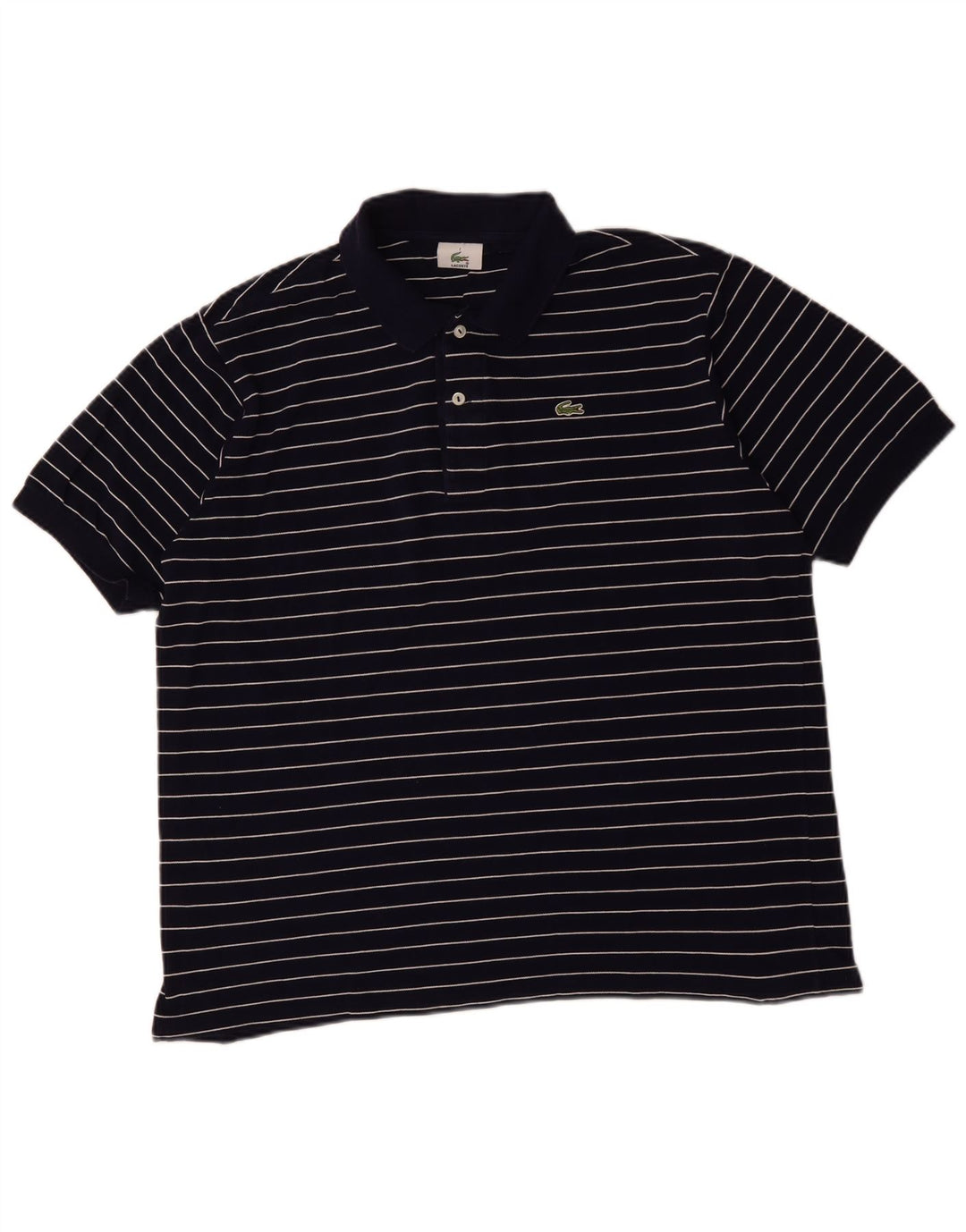 Lacoste Herre Polo Shirt Str. 7 2XL Marineblå Stribet