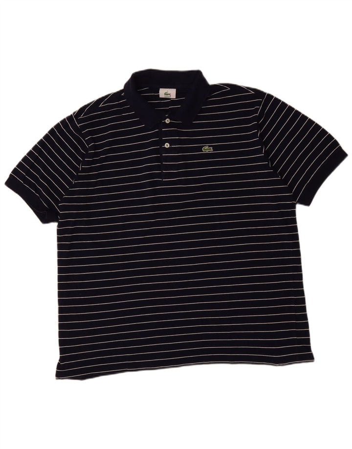 Lacoste Herre Polo Shirt Str. 7 2XL Marineblå Stribet