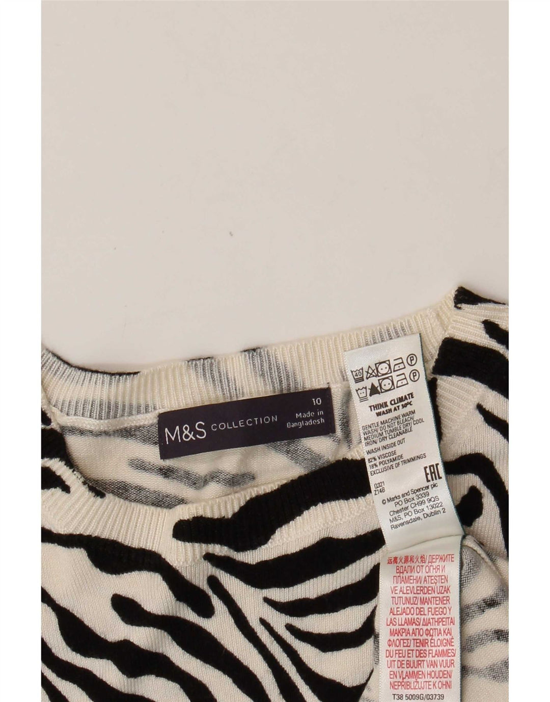 Marks & Spencer Dame sweater med rund hals DK 10 Lille sort