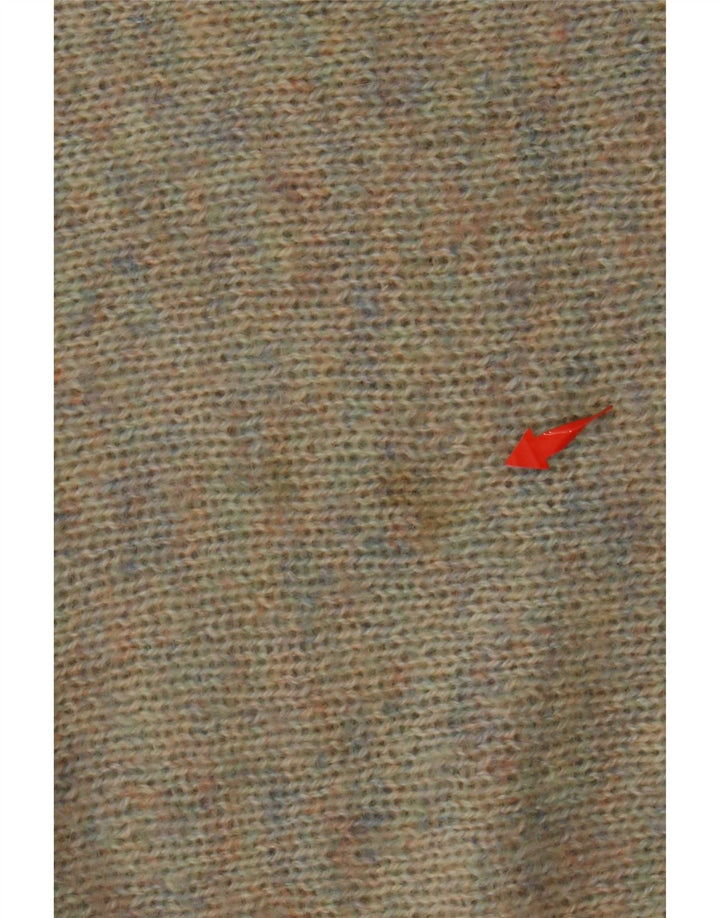 VINTAGE Dame Boat Neck Jumper Sweater UK 14 Large Multicolored Flecked