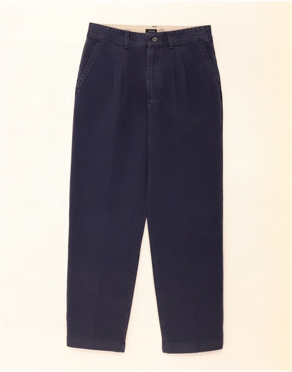 Dockers Mens Tapered Chino Trousers IT 48 Medium W30 L27 Navy Blue Cotton