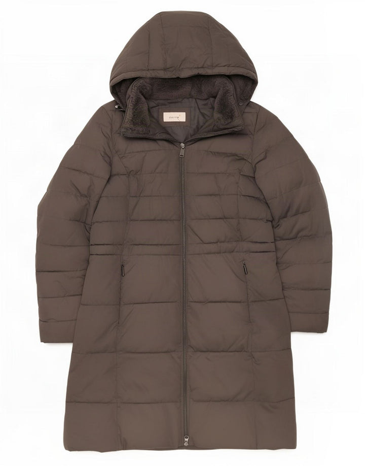 Marks & Spencer Dame Hætte Oversized Polstret Frakke UK 10 Small Grey