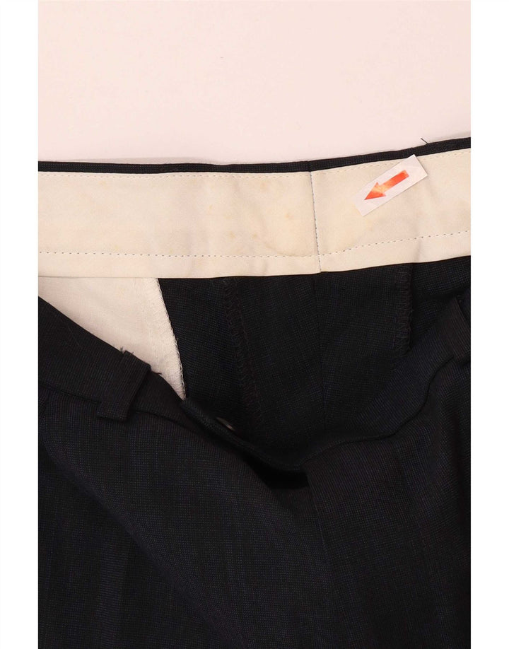 Marks & Spencer Herre Pegged Suit Bukser W34 L33 Marineblå Polyester