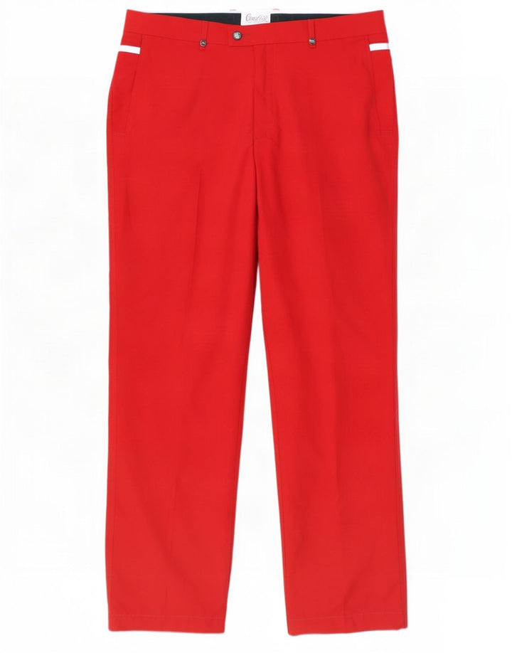 Kartel Herre Straight Suit Bukser W38 L33 Rød Polyester