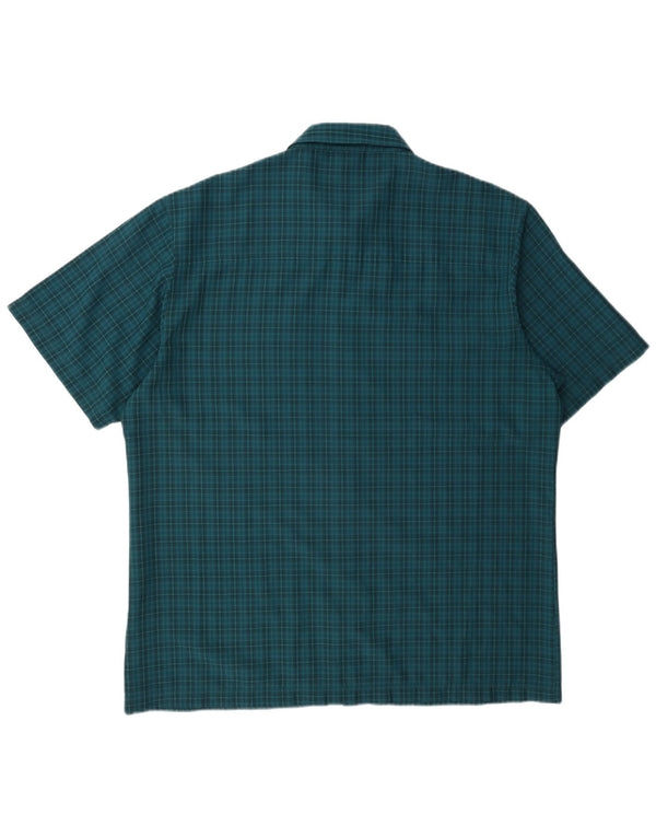 Jack Wolfskin Herre kortærmet Regular Fit skjorte UK 44/46 XL Grøn ternet