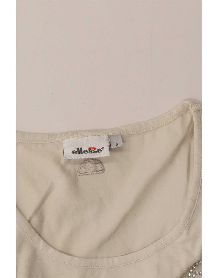 Ellesse Womens Grafisk Vest Top UK 10 Small White