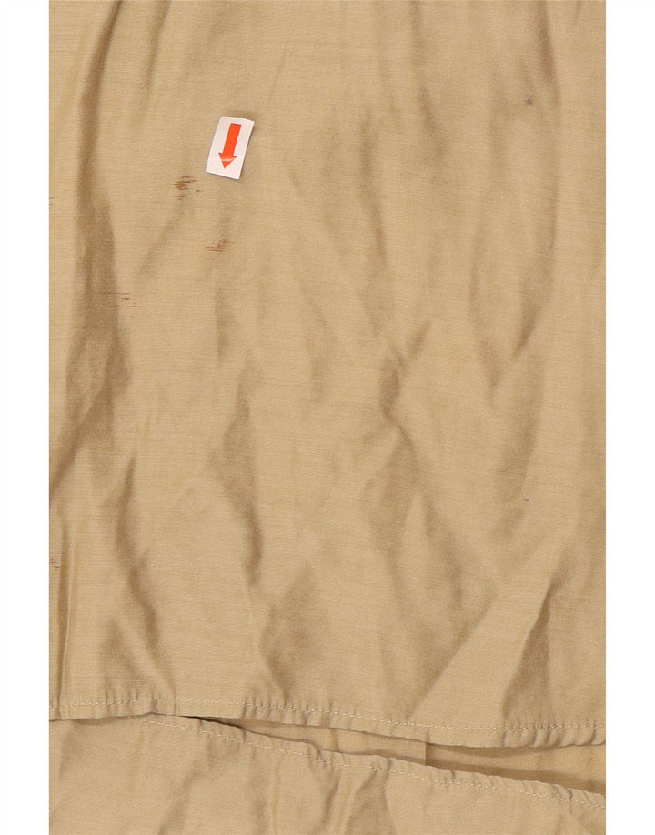 Vintage kortærmet trøje til mænd, stor beige bomuld