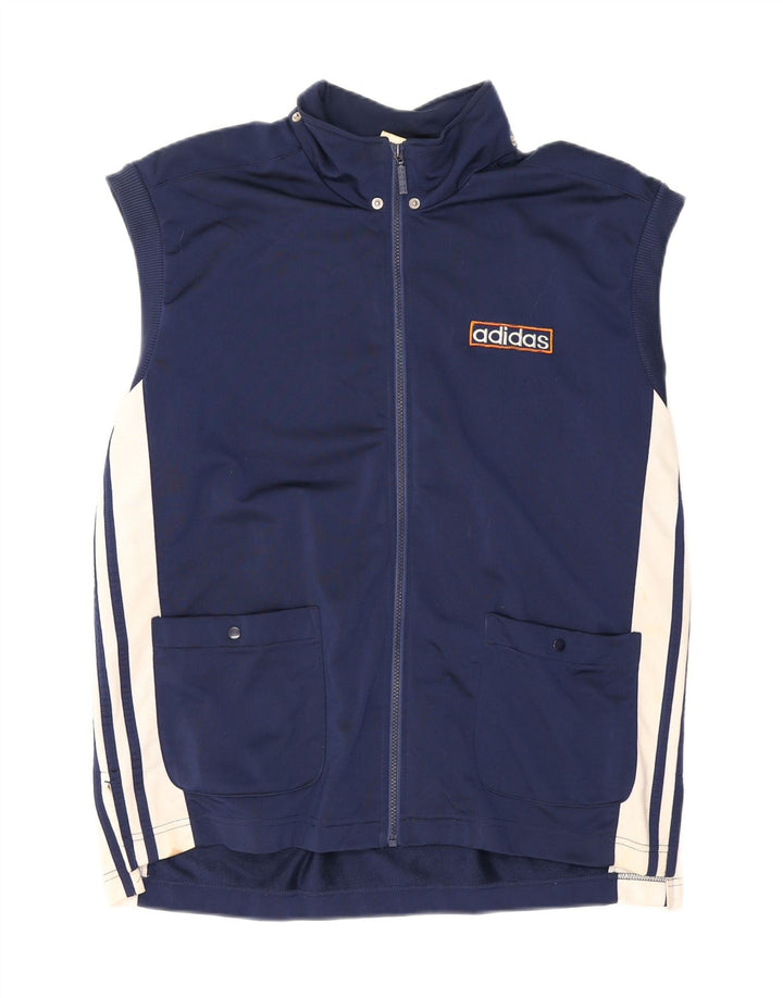 Adidas Herre ærmeløs træningsdragt Topjakke UK 40/42 Medium Navy Blue