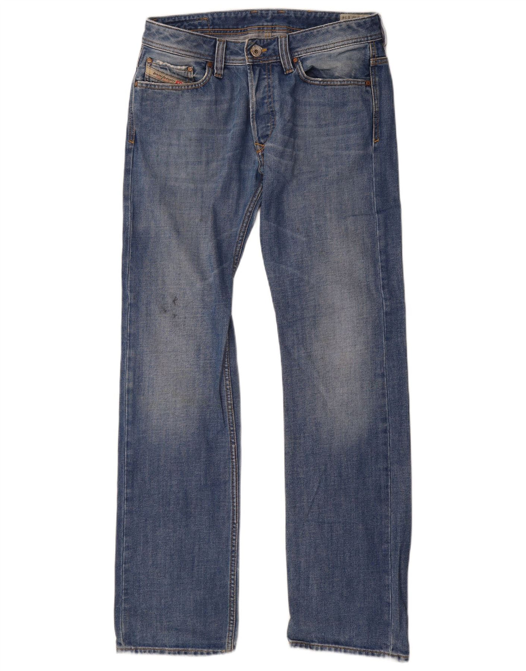 Diesel Herre Viker Straight Jeans W32 L34 Blå Bomuld