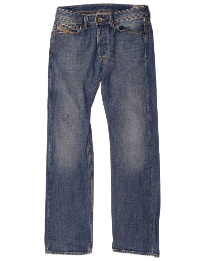 Diesel Herre Viker Straight Jeans W32 L34 Blå Bomuld