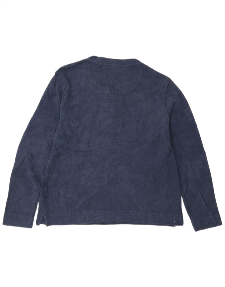 ORVIS Dame Top Langærmet UK 14 Medium Navy Blue Bomuld